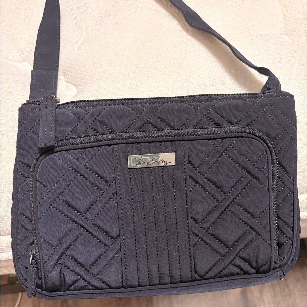 Vera Bradley Dark Gray Quilted Shoulder Bag